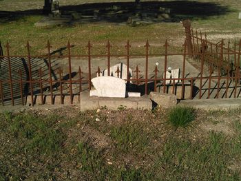 View of empty bench