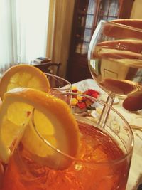 Close-up of drink on table