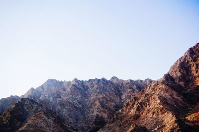Scenic view of mountains against clear sky