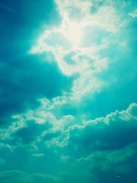 Low angle view of cloudy sky