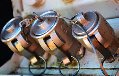 Close-up of machine part