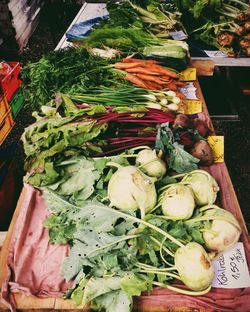 Close-up of vegetables for sale at market stall