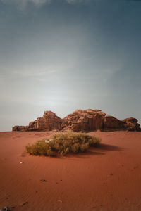 Scenic view of desert against sky