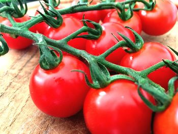 Close-up of tomatoes on table