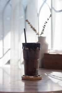 Close-up of drink on table