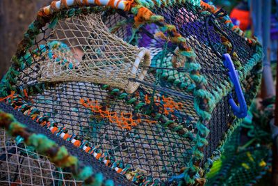 Close-up of fishing net