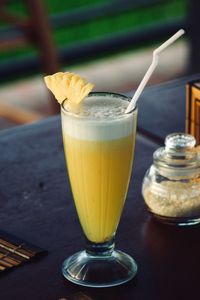 Close-up of drink on table