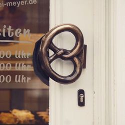 Close-up of closed door