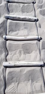 High angle view of empty seat