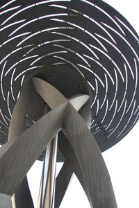 Low angle view of modern building against sky
