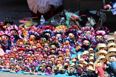 Group of people at market stall