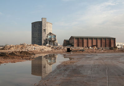 View of an abandoned built structures