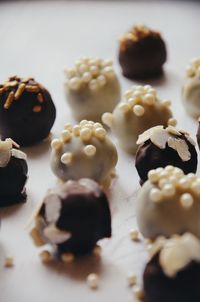 Close-up of cookies on table