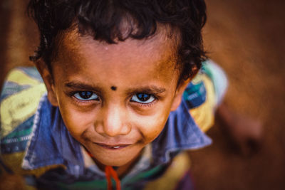 Close-up portrait of boy