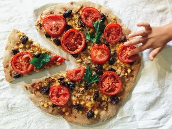 Close-up of pizza