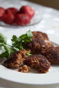 Close-up of food in plate