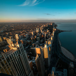 Aerial view of buildings in city