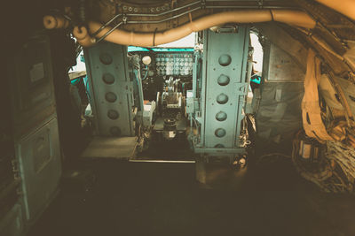 Interior of airplane