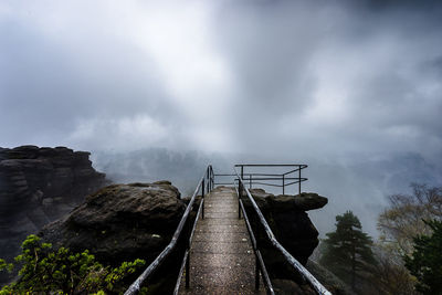 Low angle view of mountain against sky