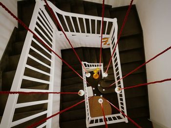 Low angle view of spiral staircase