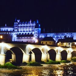 Exterior of church at night