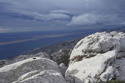 Scenic view of mountain against sky