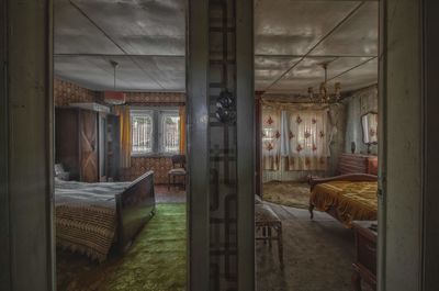 Interior of abandoned house