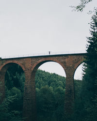 Low angle view of bridge against clear sky