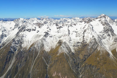 Scenic view of snowcapped mountains at mt cook national park