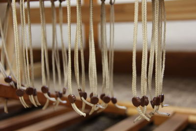 Close up of loom