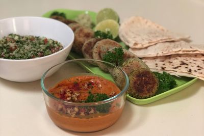 Close-up of meal served in bowl