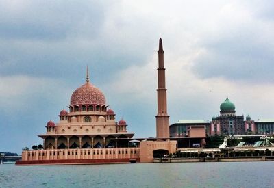 View of temple against cloudy sky