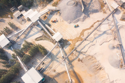 High angle view of beach