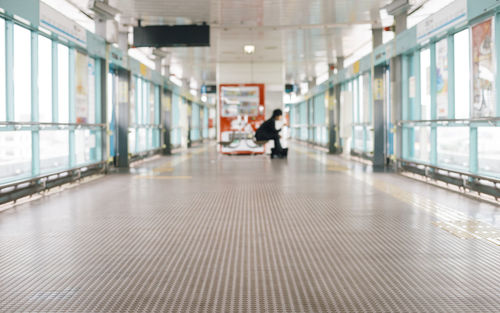 Man walking in corridor