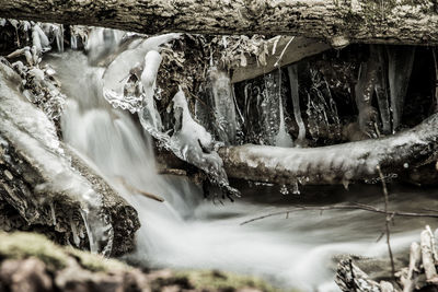 Scenic view of waterfall