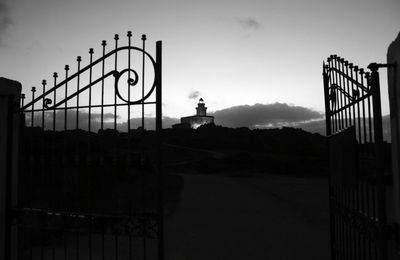 View of gate against sky