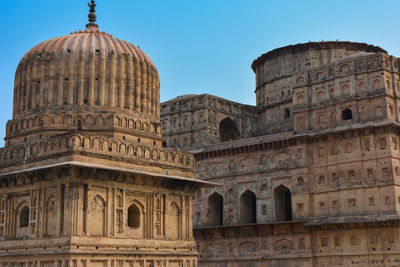 Low angle view of cathedral against clear sky