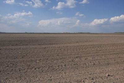 Scenic view of desert against sky