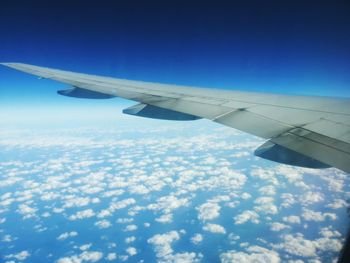 Cropped image of airplane wing