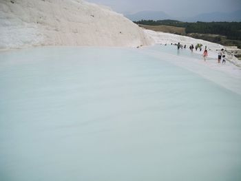 People in travertine pool at pamukkale