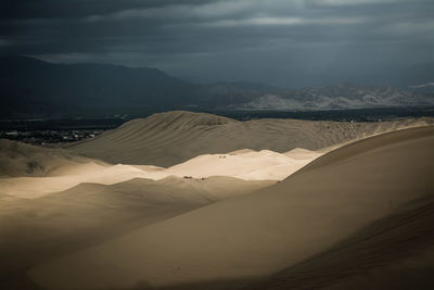 Scenic view of desert against sky