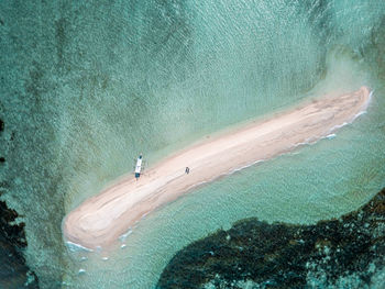 High angle view of beach