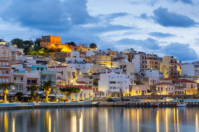 Harbour and venetian fortress in sitia town, crete.