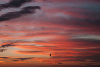 Low angle view of orange sky at sunset