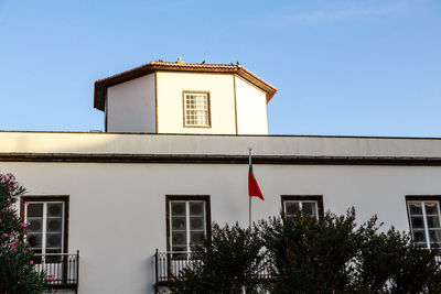 Low angle view of building against clear sky