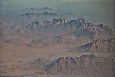 Aerial view of dramatic landscape