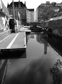 Reflection of buildings in canal