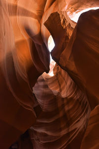 Low angle view of rock formation