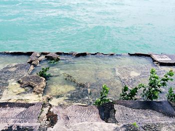 Rocks in sea