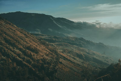 High angle view of landscape against sky